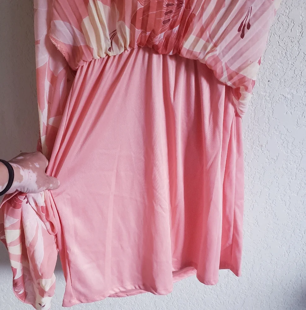 Charming & Easy Floral Dress - Indigo Rose, M - Stretchy Waist! - Picture 6 of 9